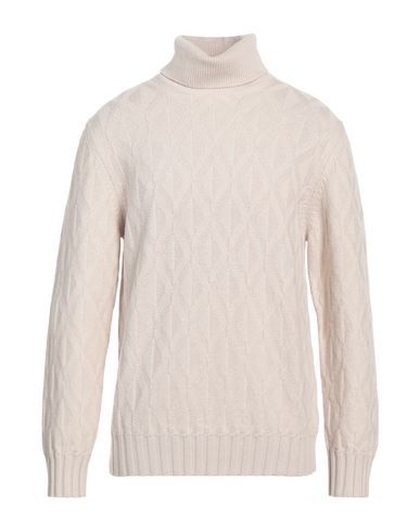 Alpha Studio Man Turtleneck Off White Size 42 Merino Wool