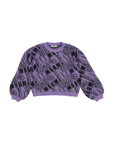 Msgm Babies'  Toddler Girl Sweater Purple Size 6 Acrylic, Polyamide, Viscose, Wool