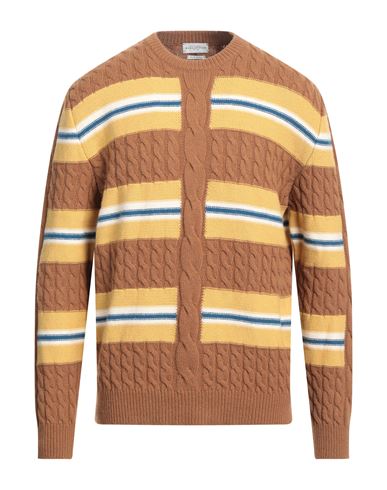 Ballantyne Man Sweater Camel Size 40 Wool, Cashmere In Beige