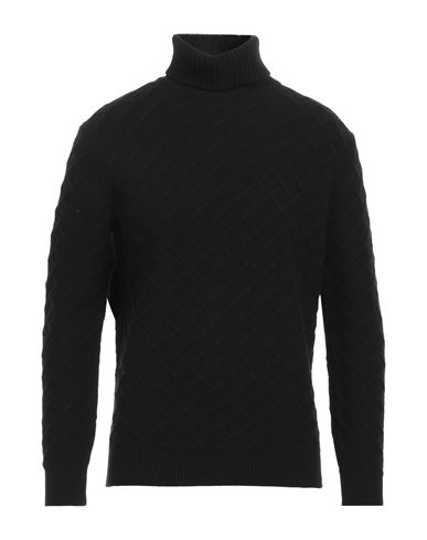 Kangra Man Turtleneck Black Size 44 Cashmere, Polyamide, Merino Wool, Elastane
