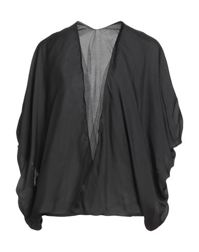 Fabiana Filippi Woman Cardigan Black Size L Silk, Cashmere In Black