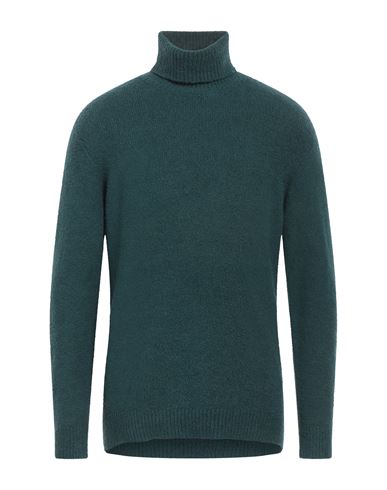 Roberto Collina Man Turtleneck Dark Green Size 42 Cotton, Nylon, Elastane