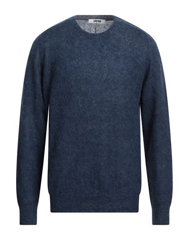 Mauro Grifoni Grifoni Man Sweater Navy Blue Size 42 Polyamide, Alpaca Wool, Mohair Wool