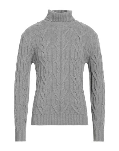 Shop Kangra Man Turtleneck Light Grey Size 44 Merino Wool, Silk, Cashmere