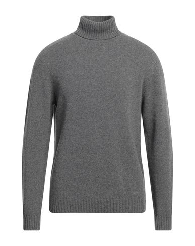 Malo Man Turtleneck Grey Size 46 Virgin Wool, Cashmere