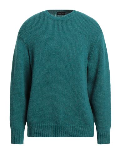 Roberto Collina Man Sweater Emerald Green Size 44 Baby Alpaca Wool, Nylon, Wool