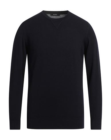 Shop Alpha Studio Man Sweater Midnight Blue Size 42 Wool