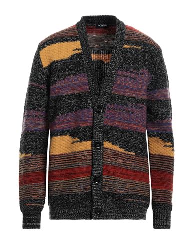 Dondup Man Cardigan Black Size 42 Wool, Polyamide In Multi