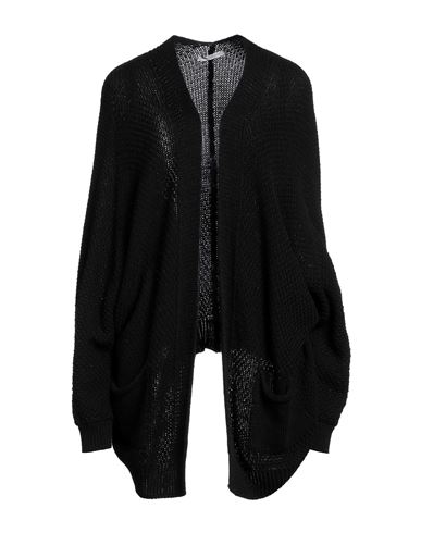 Biancoghiaccio Woman Cardigan Black Size 2 Acrylic, Wool, Viscose, Alpaca Wool