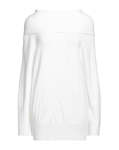Biancoghiaccio Woman Turtleneck Ivory Size 2 Viscose, Polyester, Polyamide In White