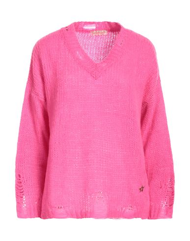 Shop ★ Art Woman Sweater Fuchsia Size Xs Acrylic, Polyamide, Viscose, Wool In Pink