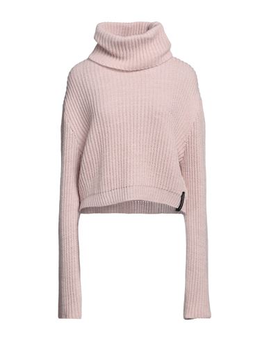 Hinnominate Woman Turtleneck Light Pink Size M Acrylic, Polyester