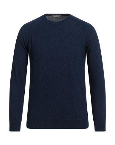 Shop Andrea Fenzi Man Sweater Midnight Blue Size 46 Merino Wool, Viscose, Polyamide, Cashmere