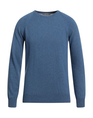Andrea Fenzi Man Sweater Pastel Blue Size 46 Merino Wool, Viscose, Polyamide, Cashmere