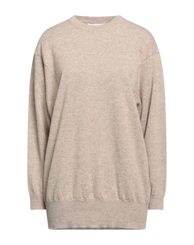 Solotre Woman Sweater Khaki Size 2 Wool In Beige