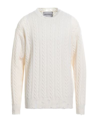 Amaranto Man Sweater Ivory Size Xl Wool, Cashmere In White