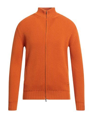 Filippo De Laurentiis Man Cardigan Orange Size 40 Merino Wool