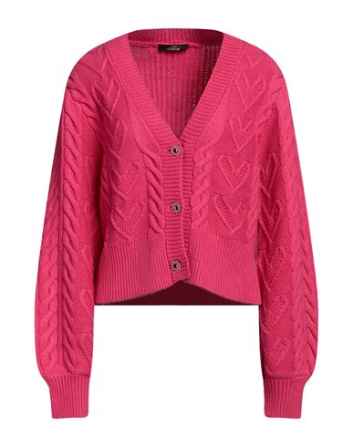 Actitude By Twinset Woman Cardigan Fuchsia Size M Polyamide, Acrylic, Wool In Pink