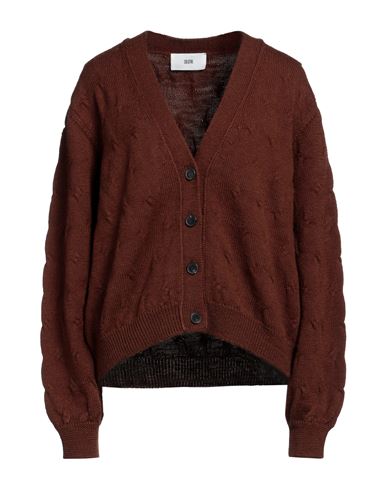 Solotre Woman Cardigan Brown Size 1 Wool, Viscose