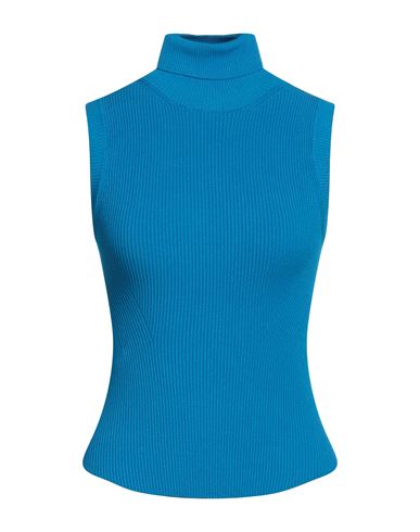 Solotre Woman Turtleneck Azure Size 1 Viscose, Polyester In Blue