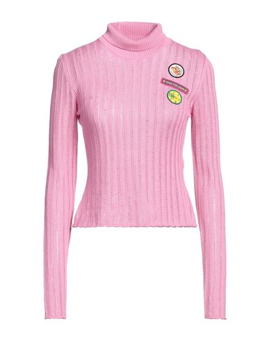 Shop Cormio Woman Turtleneck Pink Size Xs Silk, Cashmere