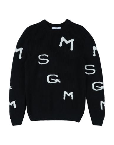 Shop Msgm Toddler Sweater Black Size 6 Virgin Wool, Acrylic