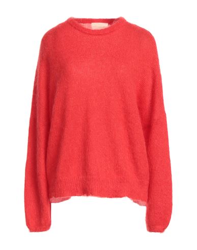 Aniye By Woman Sweater Red Size M Mohair Wool, Polyamide, Wool