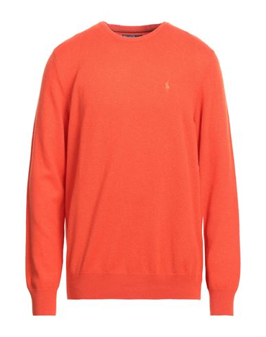 Polo Ralph Lauren Man Sweater Orange Size Xl Wool