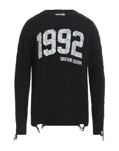 Mauro Grifoni Man Sweater Black Size 40 Wool, Polyamide