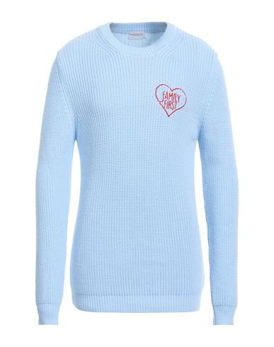 Family First Milano Man Sweater Sky Blue Size Xl Wool, Polyamide, Acrylic