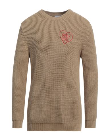 FAMILY FIRST MILANO FAMILY FIRST MILANO MAN SWEATER CAMEL SIZE S WOOL, POLYAMIDE, ACRYLIC