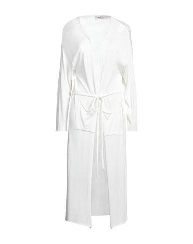 Akep Woman Cardigan Ivory Size 6 Viscose, Merino Wool, Polyamide In White