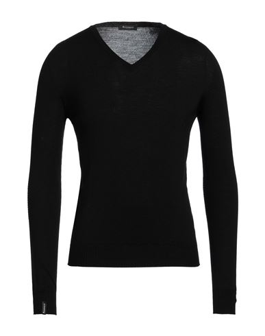 Arovescio Man Sweater Black Size 40 Merino Wool