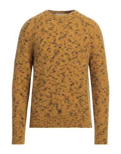 Laneus Man Sweater Mustard Size 40 Acrylic, Polyamide, Mohair Wool, Wool, Elastane In Yellow