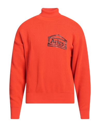 ARIES ARIES MAN TURTLENECK ORANGE SIZE L RECYCLED POLYESTER, RECYCLED COTTON