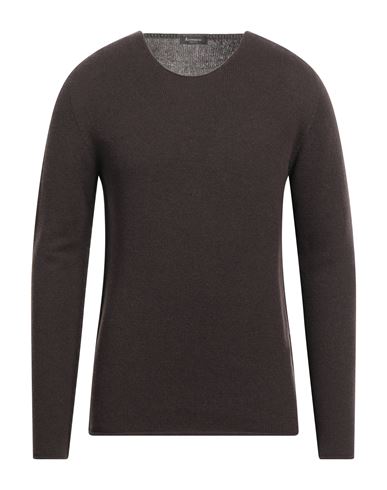 Arovescio Man Sweater Dark Brown Size 36 Merino Wool, Cashmere