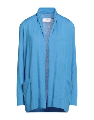 Shop Snobby Sheep Woman Cardigan Azure Size 10 Silk, Cashmere In Blue