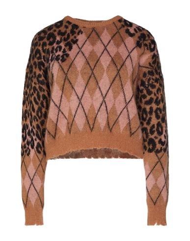 Aniye By Woman Sweater Camel Size S Acrylic, Polyamide, Mohair Wool In Beige
