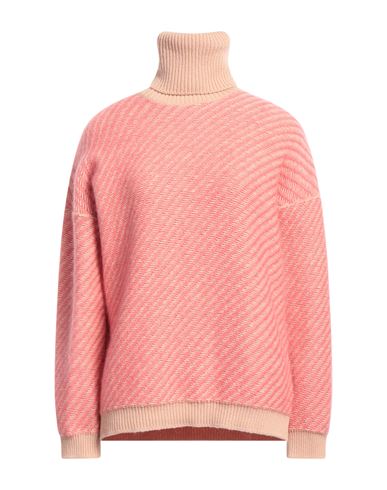 Solotre Woman Turtleneck Pink Size 1 Merino Wool, Mohair Wool, Polyamide