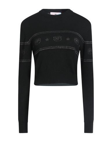 Chiara Ferragni Woman Sweater Black Size M Wool, Viscose, Polyamide, Cashmere
