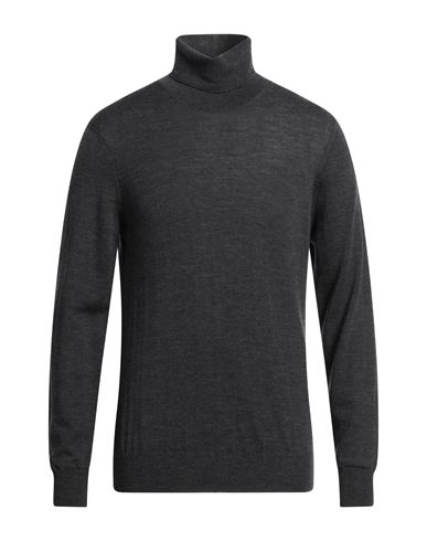 Baldinini Man Turtleneck Grey Size Xl Merino Wool In Black