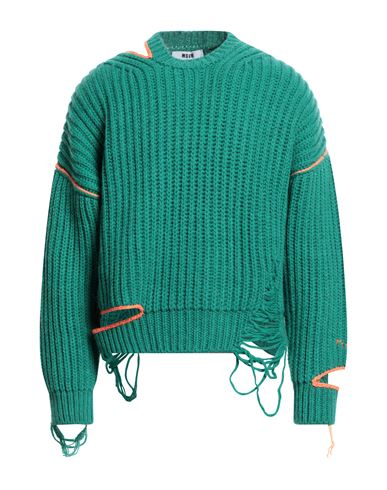 Msgm Man Sweater Green Size L Acrylic, Wool, Alpaca Wool
