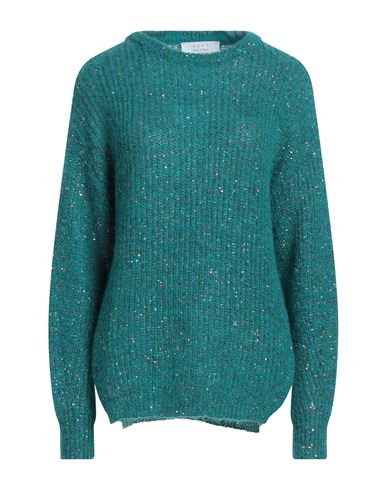 Kaos Woman Sweater Emerald Green Size L Metallic Polyester, Polyamide, Mohair Wool, Alpaca Wool