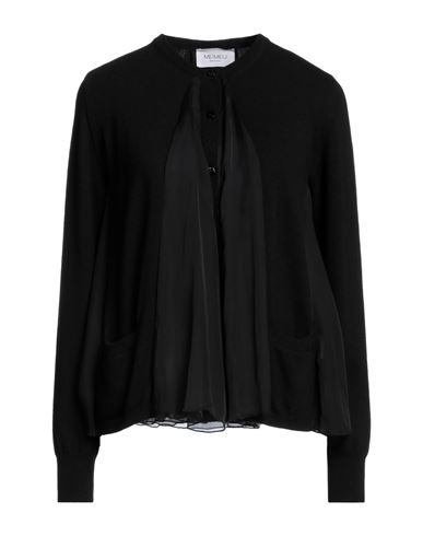 Meimeij Woman Cardigan Black Size 6 Viscose, Polyamide, Virgin Wool, Cashmere, Polyester