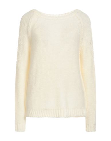 Maison Hotel Woman Sweater Cream Size S Acrylic, Mohair Wool, Polyamide In White