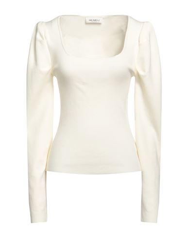 Meimeij Woman Sweater Ivory Size 4 Viscose, Polyester In White