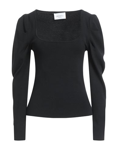 Meimeij Woman Sweater Black Size 4 Viscose, Polyester