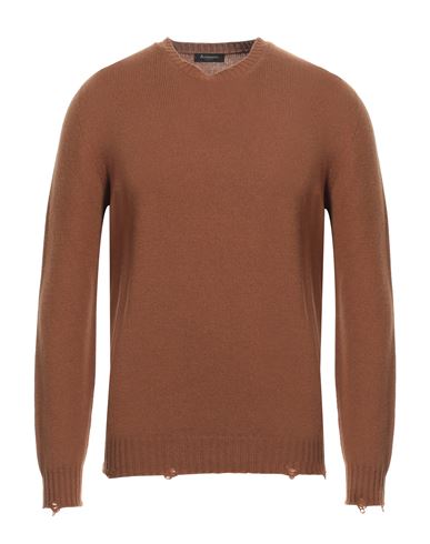 Arovescio Man Sweater Camel Size 44 Virgin Wool, Cashmere In Beige