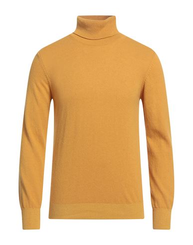 Berna Man Turtleneck Ocher Size Xxl Wool, Viscose, Polyamide, Cashmere In Yellow