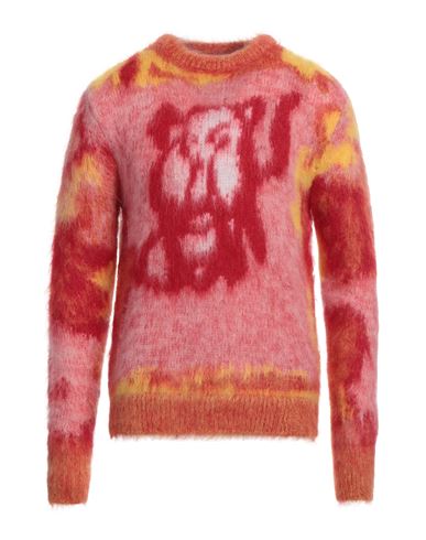 Dior Homme Man Sweater Red Size L Mohair Wool, Polyamide, Wool